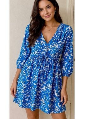 Draper James Blue Floral Dress
